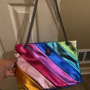 Kurt Geiger Rainbow Striped Shoulder Bag